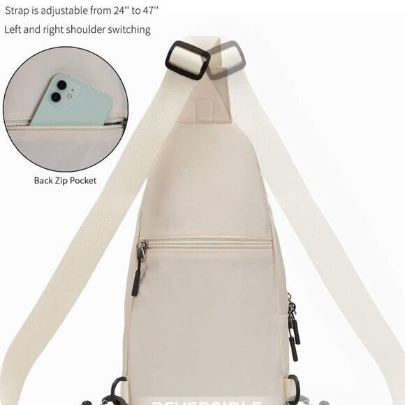 Small Sling Bag Water-Resistant Nylon Lightweight Crossbody Travel Bag - Picture 4 of 6